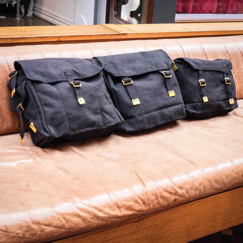 Medium Canvas Haversack - Black - Image 5